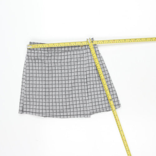 Abercrombie Kids Teens Grey Check Pleated Skort Size 14