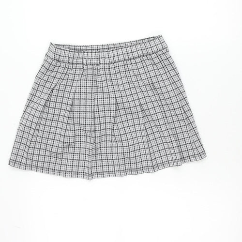 Abercrombie Kids Teens Grey Check Pleated Skort Size 14