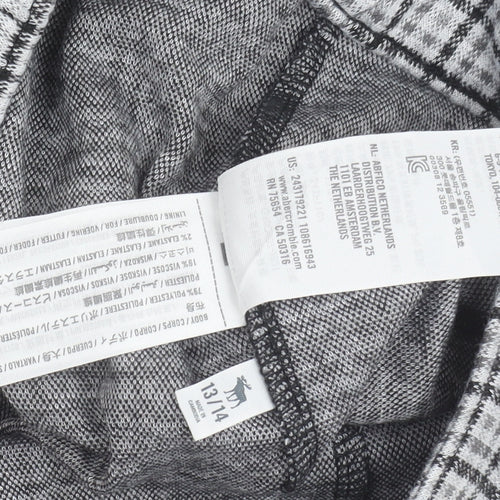Abercrombie Kids Teens Grey Check Pleated Skort Size 14