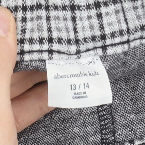 Abercrombie Kids Teens Grey Check Pleated Skort Size 14