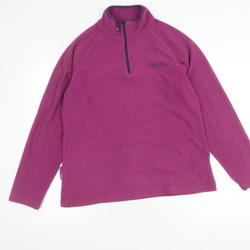 Mountain Warehouse Womens Purple Fleece Pullover UK14 1/4 Zip Sweatshirt