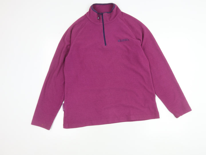 Mountain Warehouse Womens Purple Fleece Pullover UK14 1/4 Zip Sweatshirt