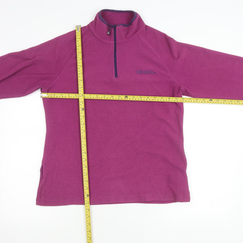 Mountain Warehouse Womens Purple Fleece Pullover UK14 1/4 Zip Sweatshirt