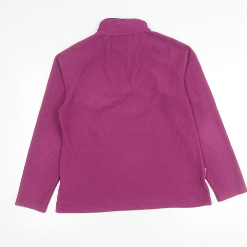 Mountain Warehouse Womens Purple Fleece Pullover UK14 1/4 Zip Sweatshirt