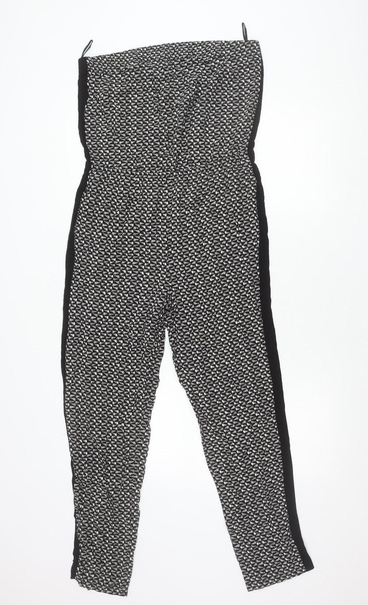 Forever 21 Women’s Black Geometric Strapless Jumpsuit Size 14