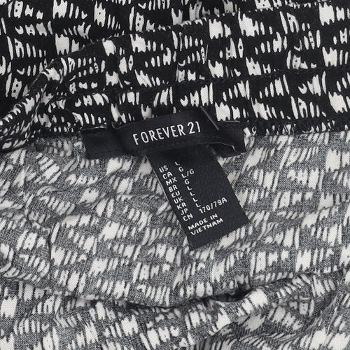 Forever 21 Women’s Black Geometric Strapless Jumpsuit Size 14