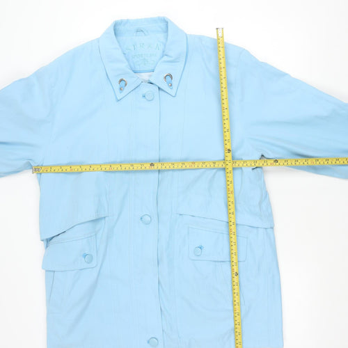 Strak Sportline Women Blue L Basic Jacket Collared Button Pockets