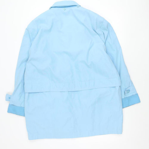 Strak Sportline Women Blue L Basic Jacket Collared Button Pockets