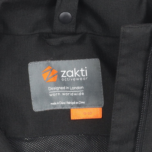 Zakti Girls Black 3-in-1 Hooded Jacket Coat 9-10 Years Outdoor School