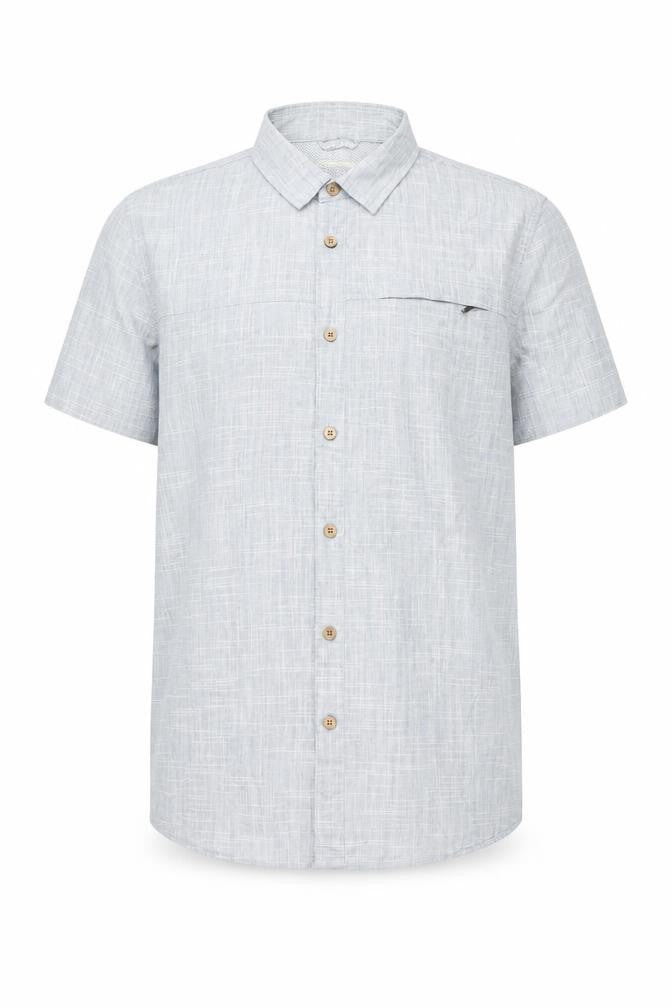 Mountain Warehouse Men's Blue L Large Short Sleeve Button-Up Shirt