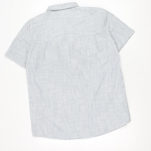 Mountain Warehouse Men's Blue L Large Short Sleeve Button-Up Shirt