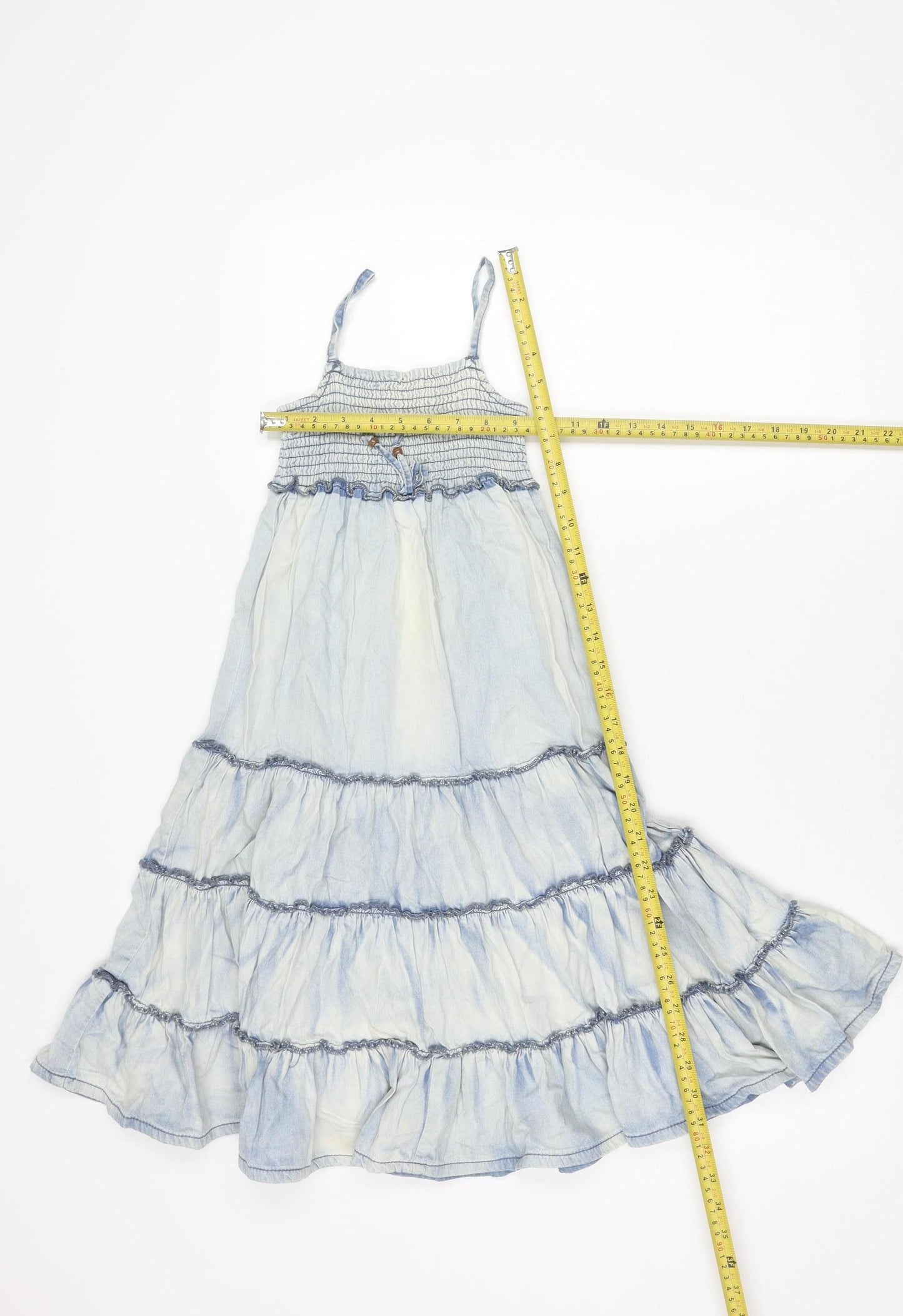 Next Girls Blue Cotton Trapeze Swing Summer Dress Age 6 Years