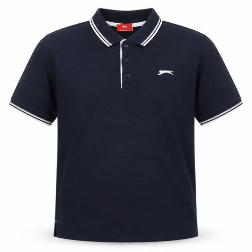 Slazenger Men’s Blue Polo Shirt Size L Regular Fit Short Sleeve