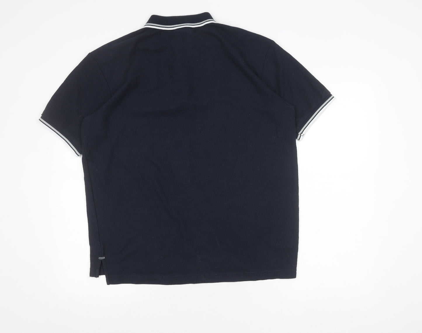 Slazenger Men’s Blue Polo Shirt Size L Regular Fit Short Sleeve