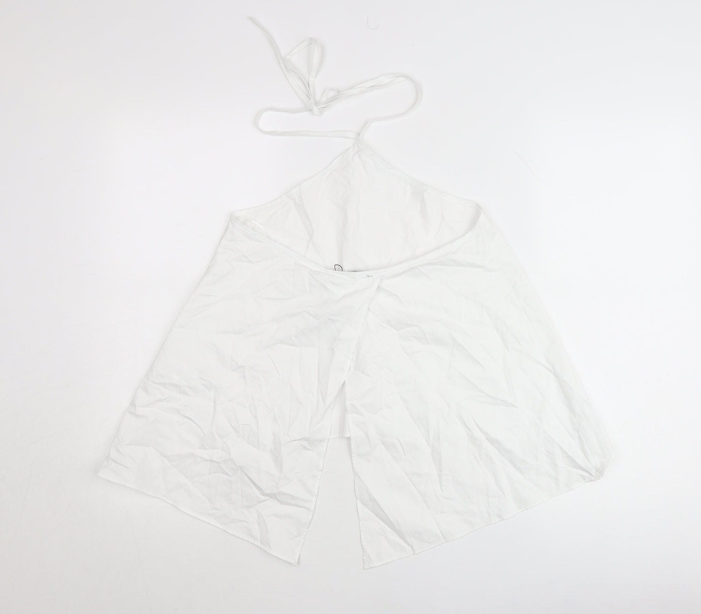 Zara Women White Halter Camisole Tank Top Size S Cotton Summer
