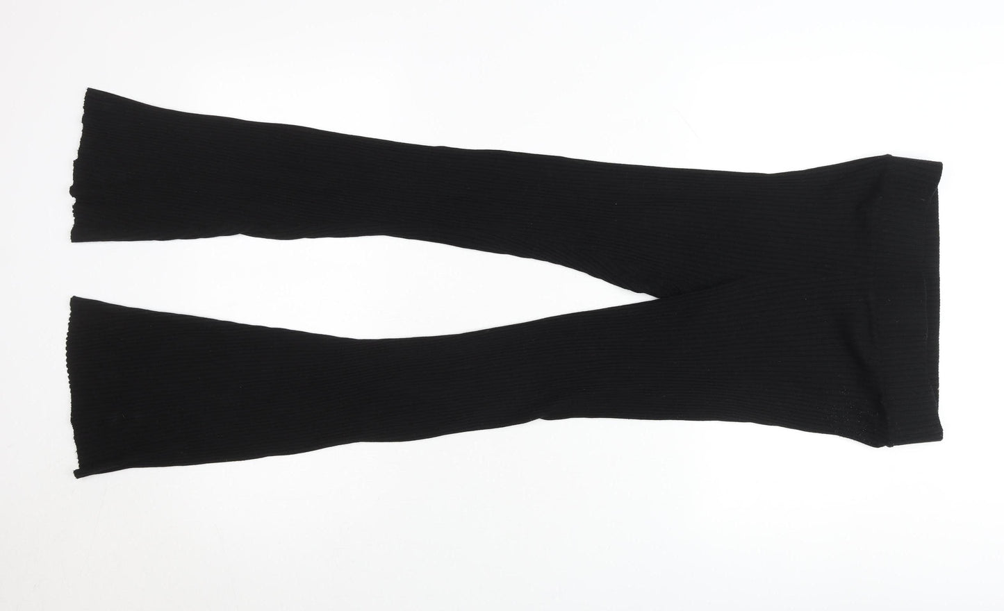 Calé Womens Black Flared Knit Slim Trousers Size M