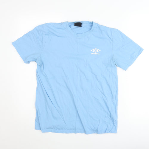 Umbro Women Blue M Basic Crew Neck Cotton T-Shirt