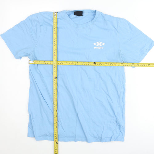Umbro Women Blue M Basic Crew Neck Cotton T-Shirt