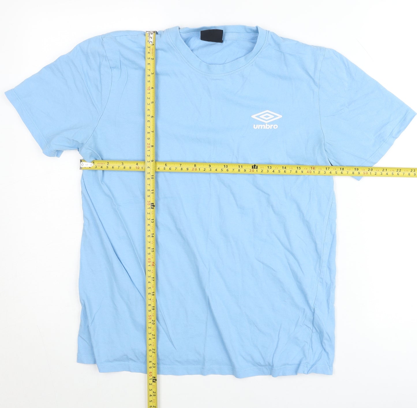 Umbro Women Blue M Basic Crew Neck Cotton T-Shirt
