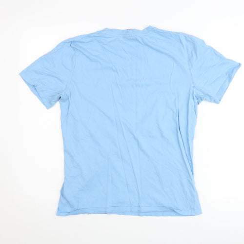 Umbro Women Blue M Basic Crew Neck Cotton T-Shirt