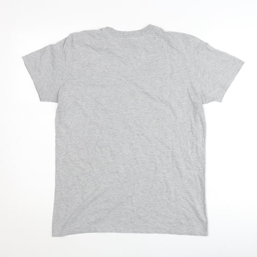 Batch1 Men's Grey Funny Quote Graphic T-Shirt Size M