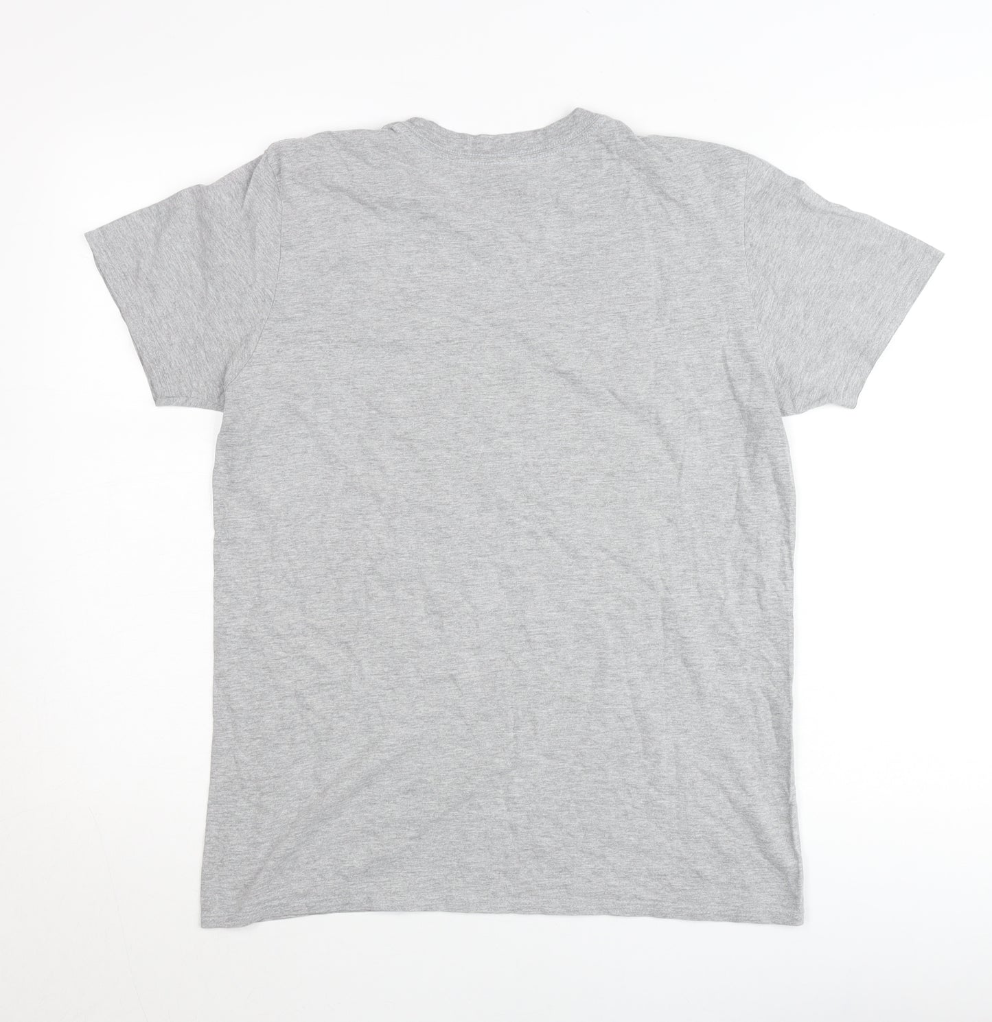 Batch1 Men's Grey Funny Quote Graphic T-Shirt Size M