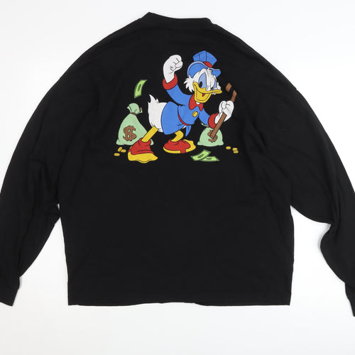 ASOS Women’s Black Disney Donald Duck Pullover Jumper Size S