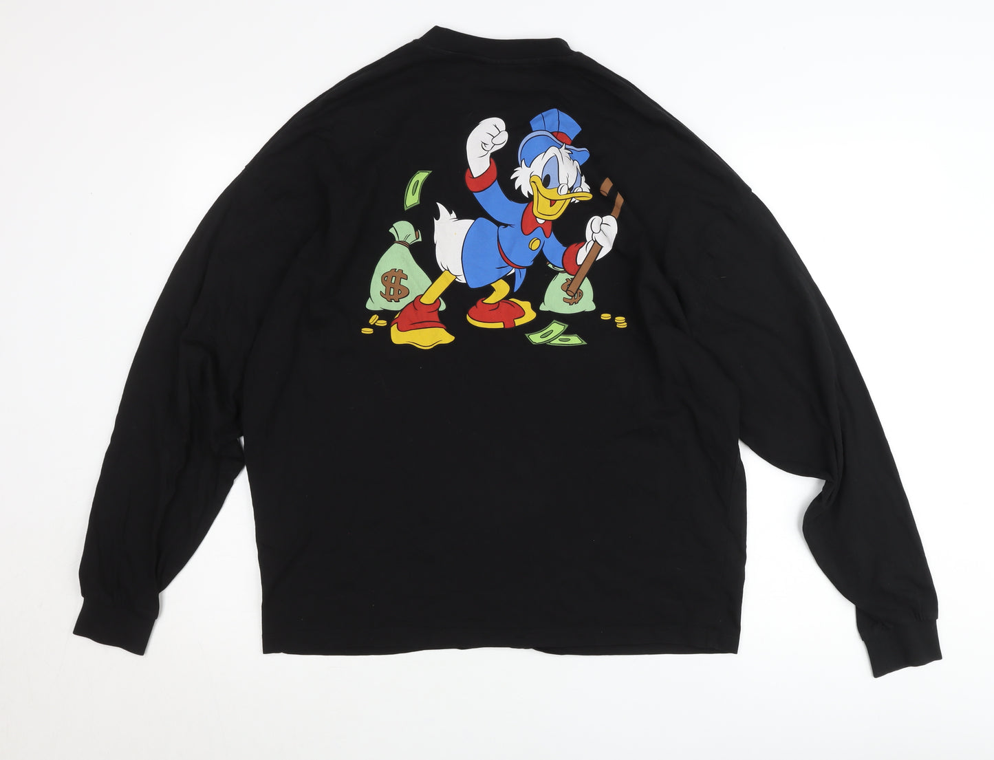 ASOS Women’s Black Disney Donald Duck Pullover Jumper Size S
