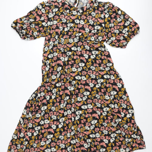 New Look Maternity Women's Multicoloured Floral A-Line Midi Dress Size 16