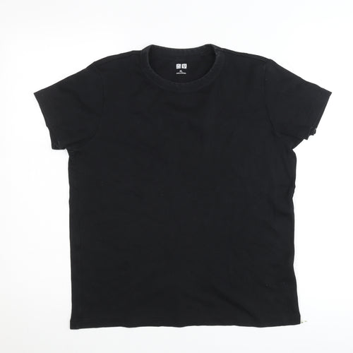 Uniqlo Women's Black XL Basic Crew Neck Short Sleeve T-Shirt