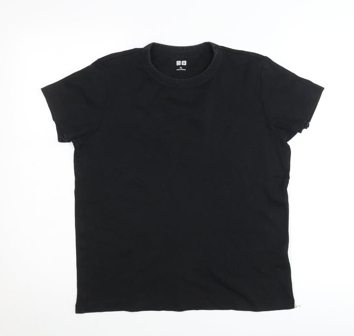 Uniqlo Women's Black XL Basic Crew Neck Short Sleeve T-Shirt