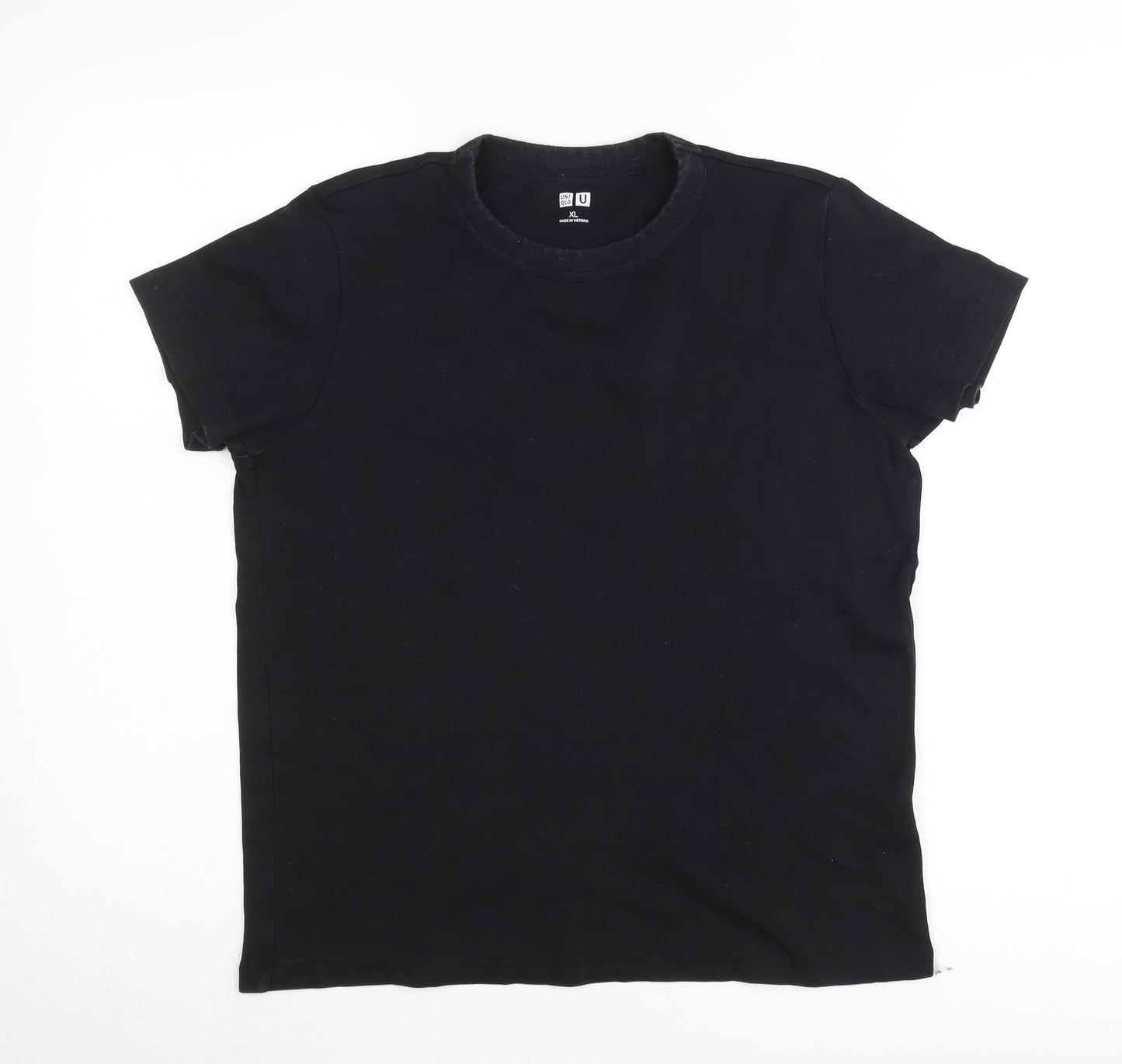 Uniqlo Women's Black XL Basic Crew Neck Short Sleeve T-Shirt