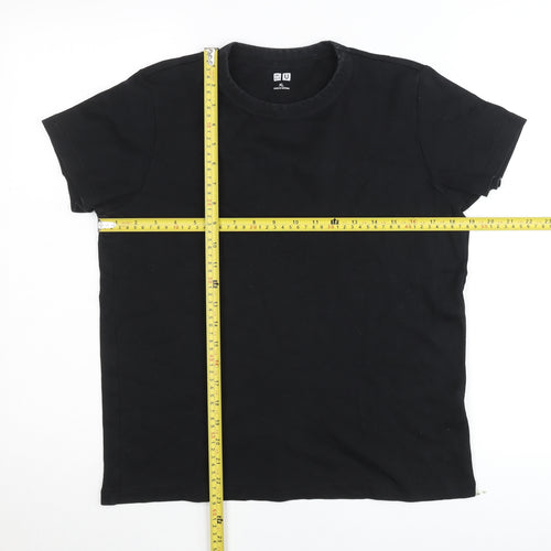 Uniqlo Women's Black XL Basic Crew Neck Short Sleeve T-Shirt