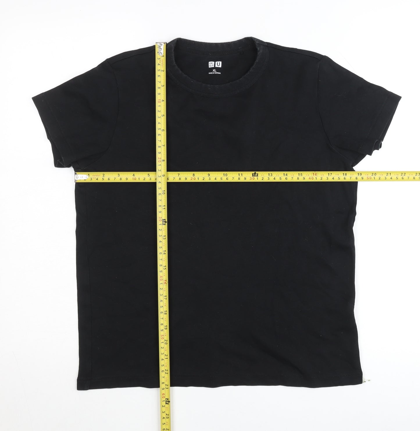 Uniqlo Women's Black XL Basic Crew Neck Short Sleeve T-Shirt
