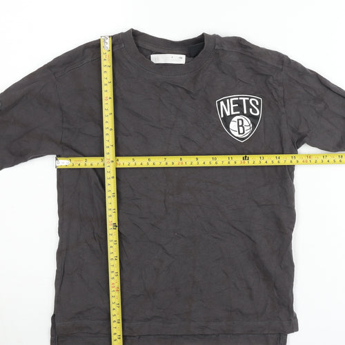 Zara Boys Black NBA Brooklyn Nets Long Sleeve Pullover Jumper 7 Years