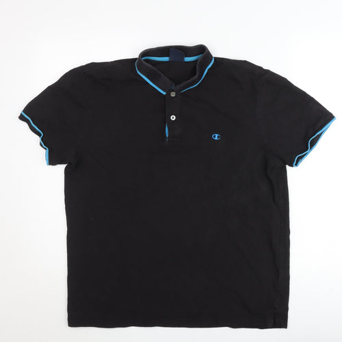 Champion Men’s Black XL Polo Shirt Short Sleeve Casual Sportswear