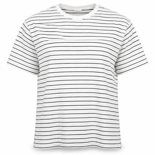 Zara Teens White Striped Cotton T-Shirt XS Crew Neck Casual Top