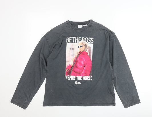 Zara Girls Black Barbie Graphic Pullover Jumper 11-12 Years Long Sleeve