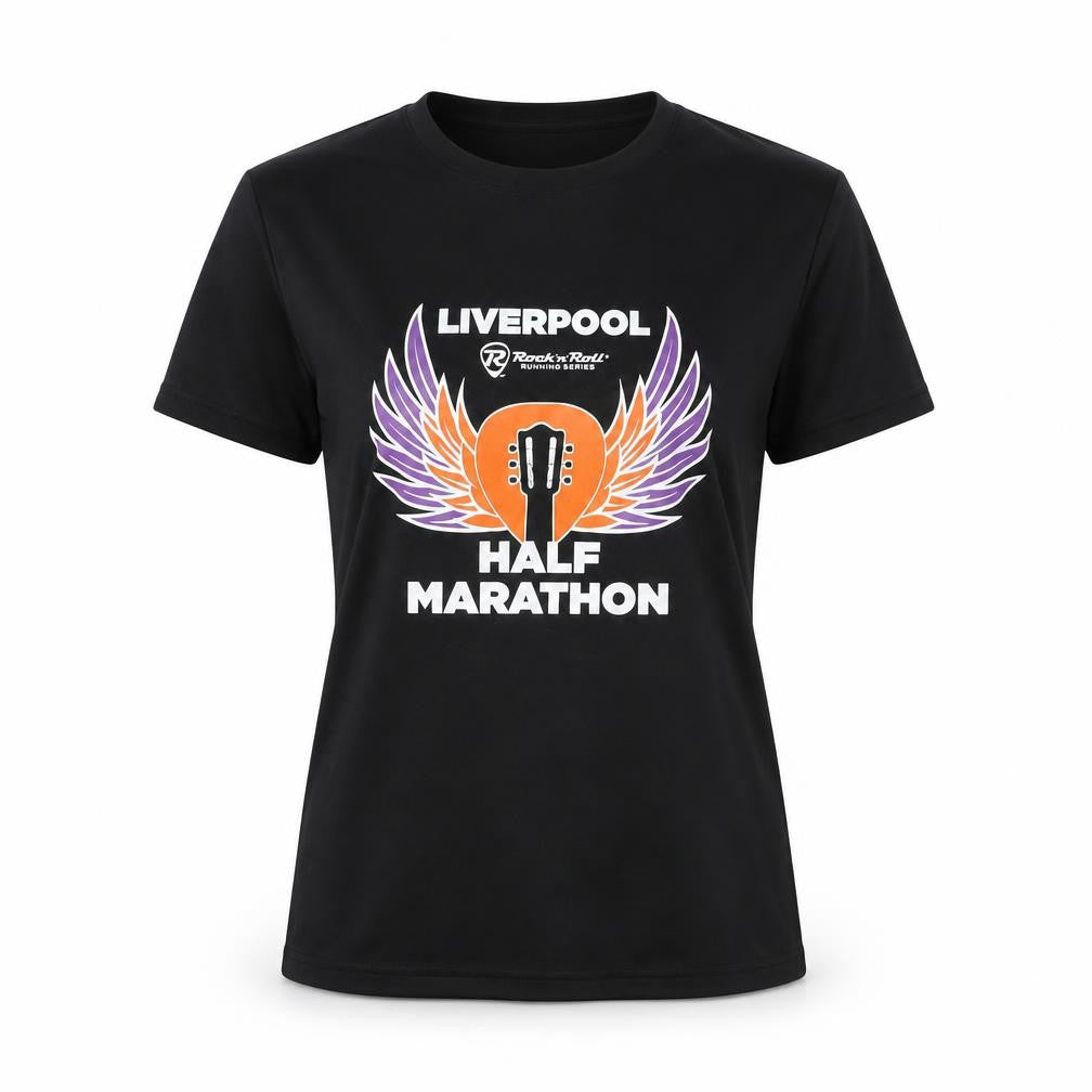 Rock 'n' Roll Unisex Adults Black Small T-Shirt Marathon Graphic
