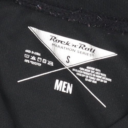 Rock 'n' Roll Unisex Adults Black Small T-Shirt Marathon Graphic