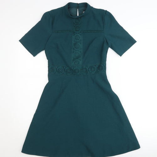 Oasis Women’s Green A-Line Knee Length Dress Size 8