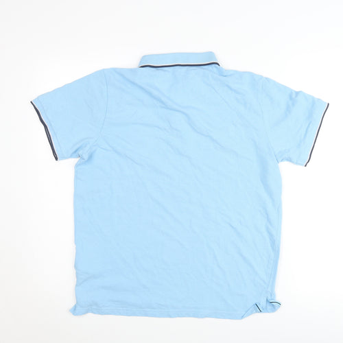 Kangaroo Poo Mens Blue Polo Shirt Size M Short Sleeve Cotton