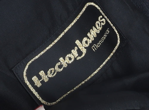 Hector James Mens Grey Wool Double-Breasted Blazer 40 Short