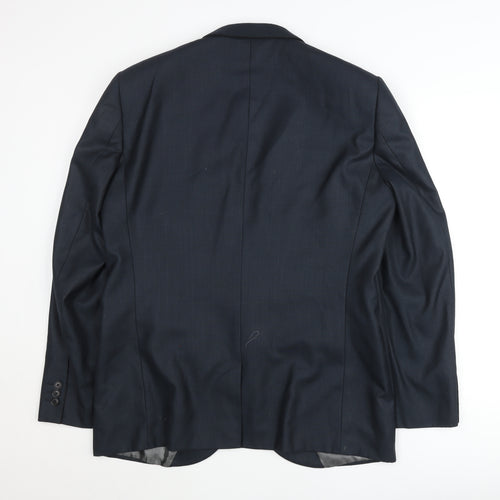 Next Men's Blue 42R Suit Jacket Classic Two Button Notch Lapel