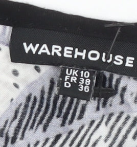 Warehouse Women’s Multicoloured Geometric Viscose Playsuit UK 10