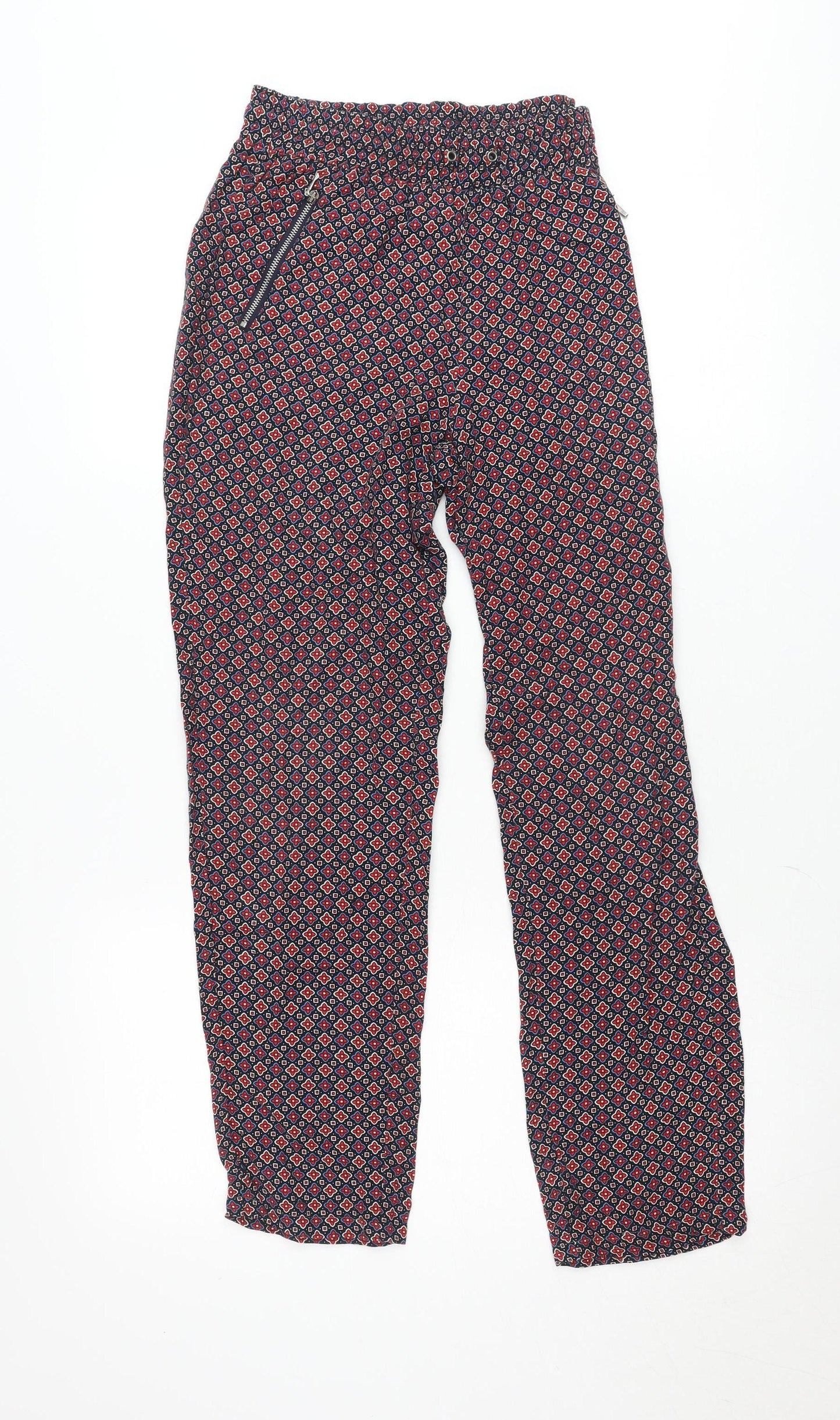 Marks and Spencer Women’s Multicoloured Size 10 Geometric Trousers