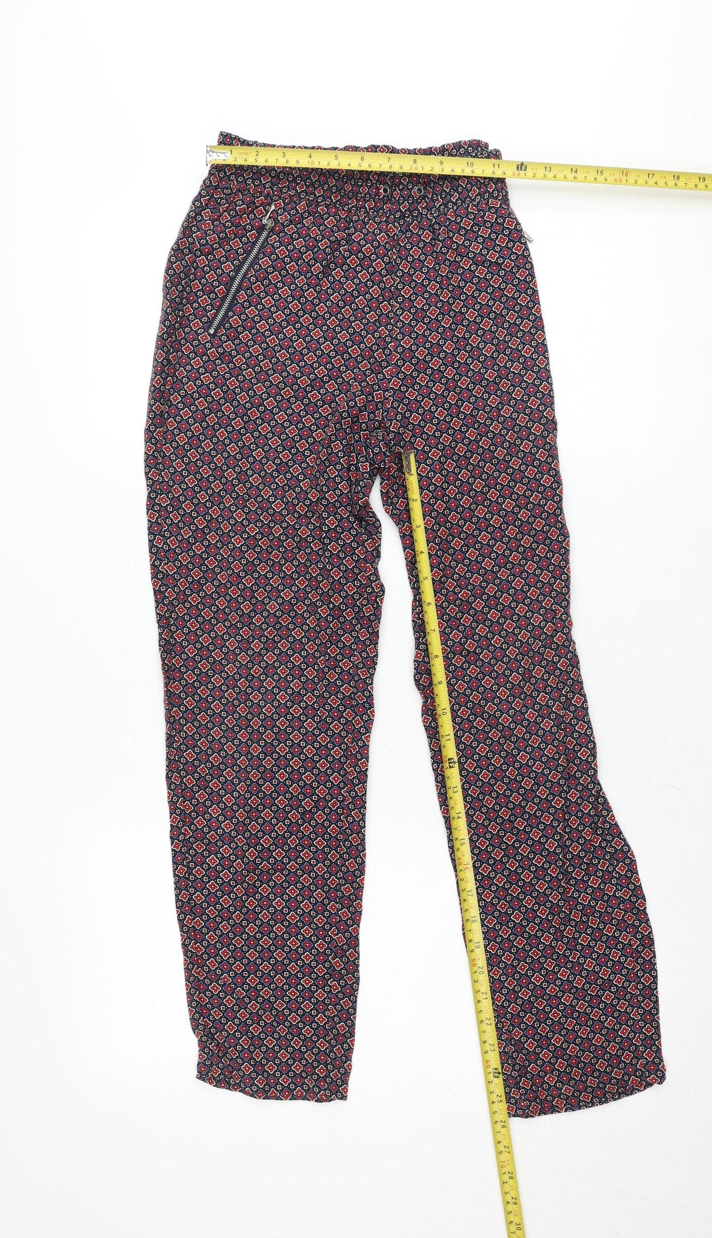 Marks and Spencer Women’s Multicoloured Size 10 Geometric Trousers