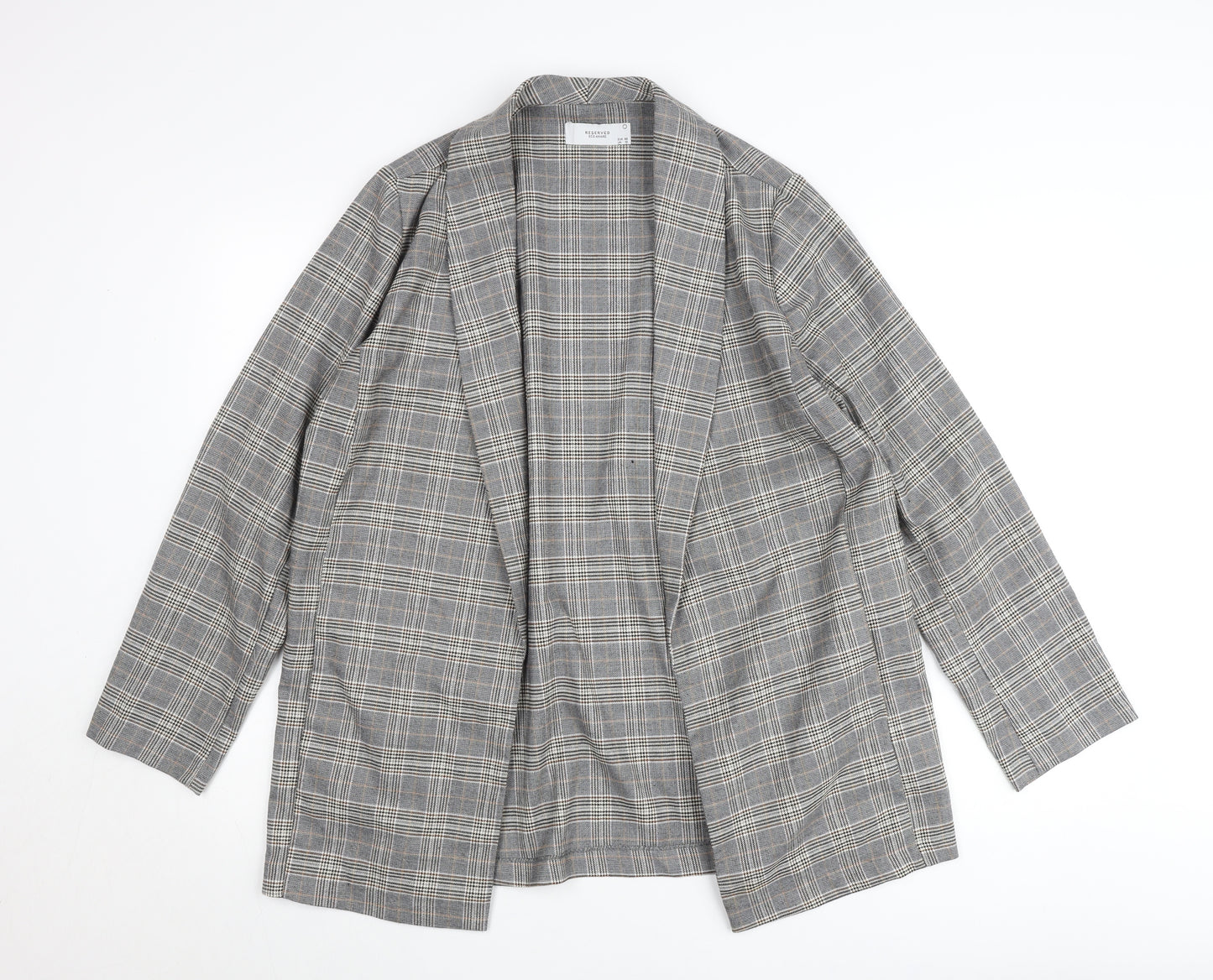Reserved Women’s Grey Check Blazer Size 12 Regular Fit