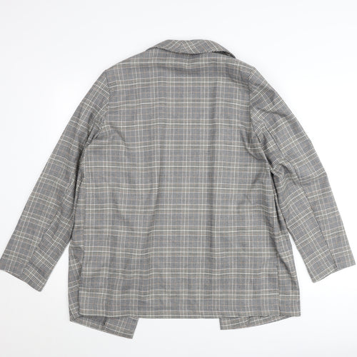 Reserved Women’s Grey Check Blazer Size 12 Regular Fit