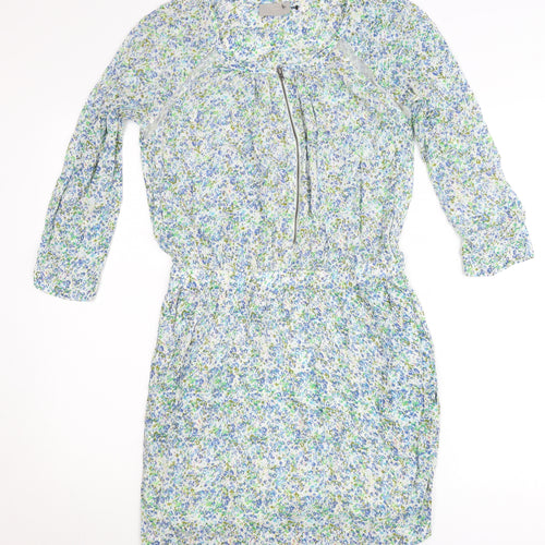 Pyrus Women’s Multicoloured Floral Shift Dress S Short Sleeve Summer